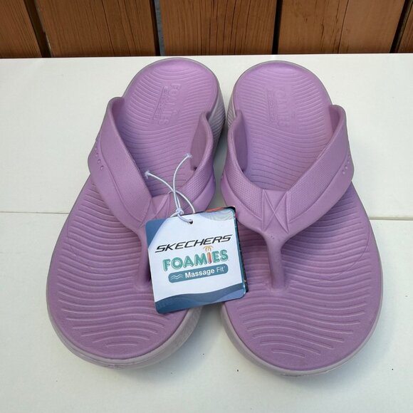 Skechers Foamies Womens Size 9 Lavender Massage Fit Sandals - Picture 2 of 8
